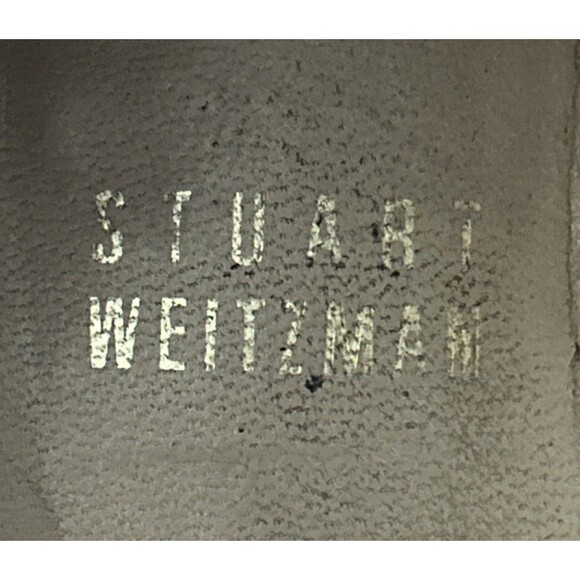 Stuart Weitzman Peep Toe Leather Platform Pumps Heels Tan Wood Size 8 - Picture 9 of 10